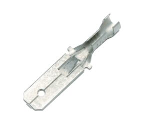 Uisolert flatstift m/hake 6.3x0.8mm 1.0-2.5mm² 25-pk