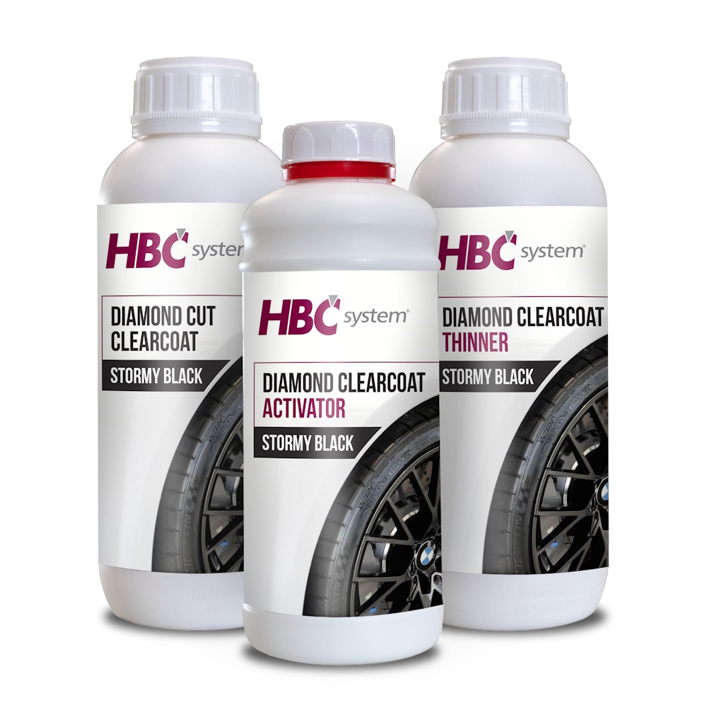 HBC Diamond Cut Clearcoat Stormy Black Paint - 3 liter kit