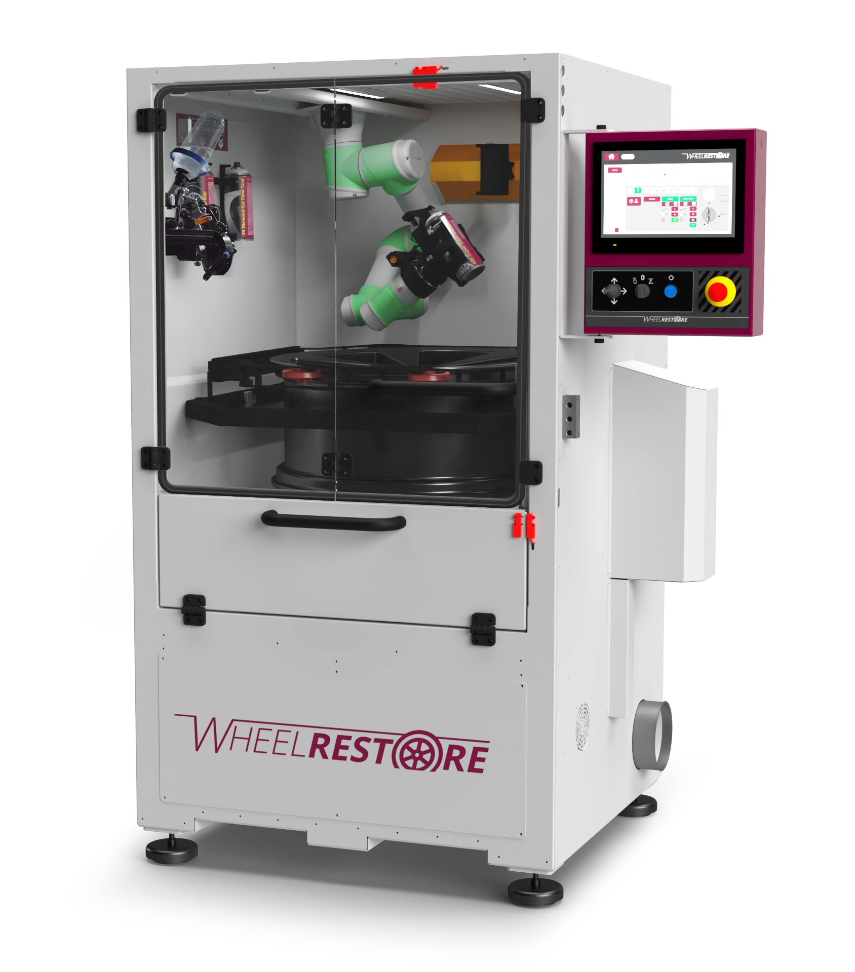 HBC Fully Automatic Wheel Spray Robot & Spray Booth