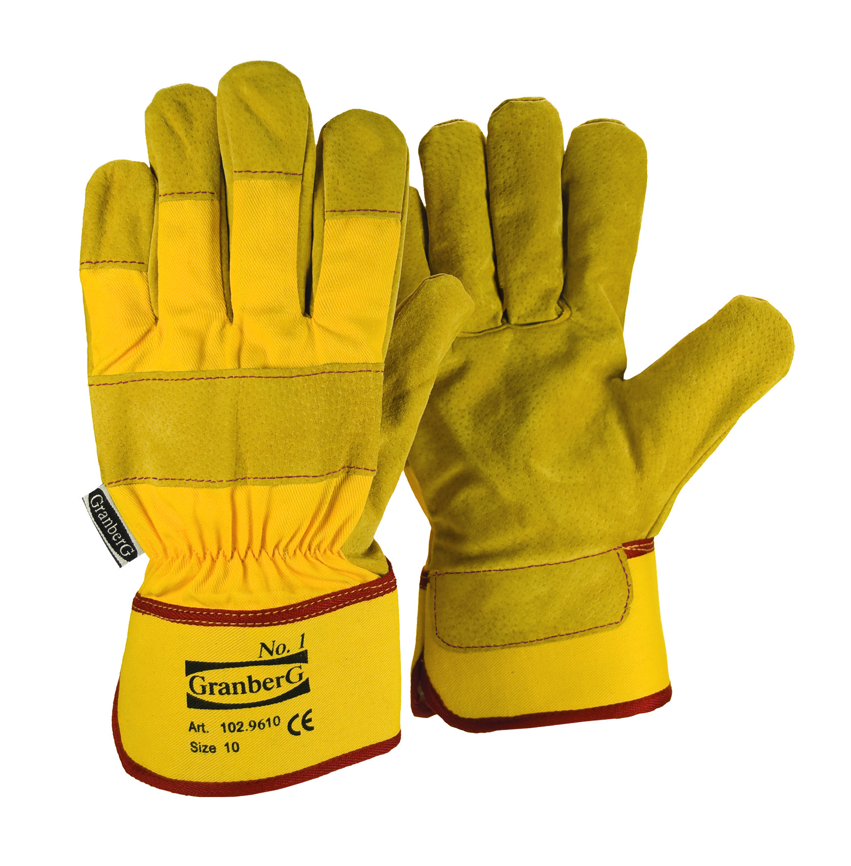 Hanske Svinespalt a-kvalitet halvforet str 10