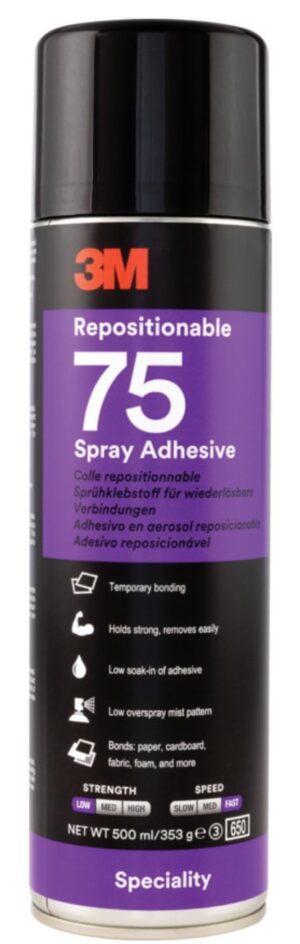 3M Scotch-Weld™ Spraylim 75, 500ml, 12 stk/krt