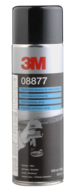 3M 8877 Steinsprutbeskyttelse, flat finish, svart, 500ml
