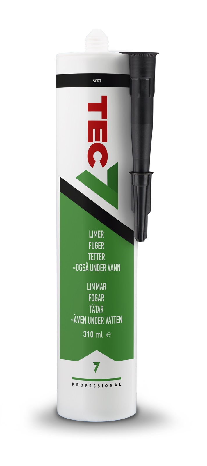 Tetningsmasse Tec7 Svart 310ml