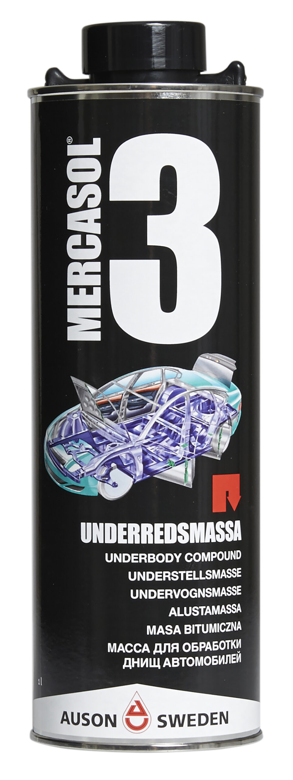 Mercasol 3 Understellsmasse Svart 1 L