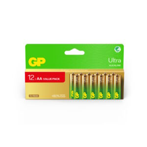 GP Ultra G-Tech Alkaline AA-batteri, 15AUP/LR6, 12-pk