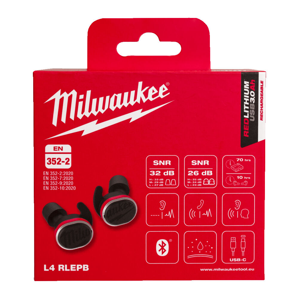 Milwaukee L4 RLEPB-301 Øreplugger med BT - Bilde 3