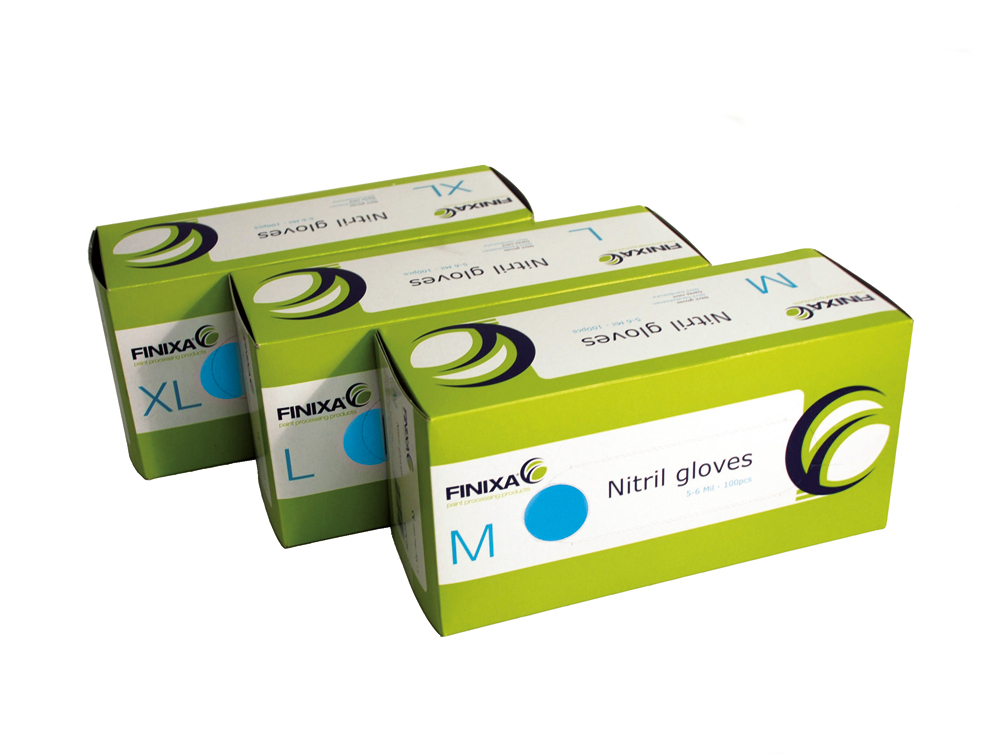 Finixa hanske nitril engangs blå 100pk - Bilde 3