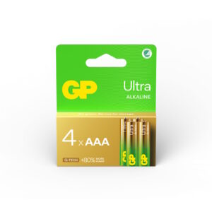 GP Ultra G-Tech Alkaline AAA-batteri, 24AUP/LR03, 4-pk