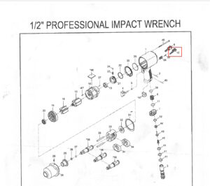 Reverse button for muttertrekker, del nr 10