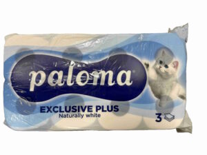 Toalettpapir 3-lags hvit cellulose 48 rl per pose