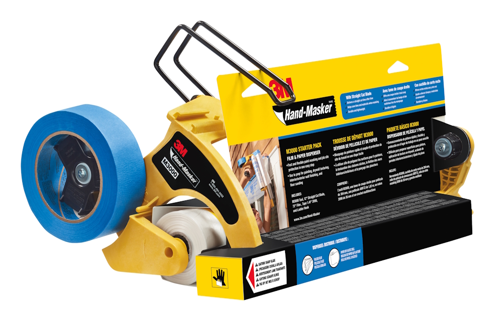 3M™ Hand-Masker™ tape og papirdispenser, M3000-PAK-WE, 1 Set