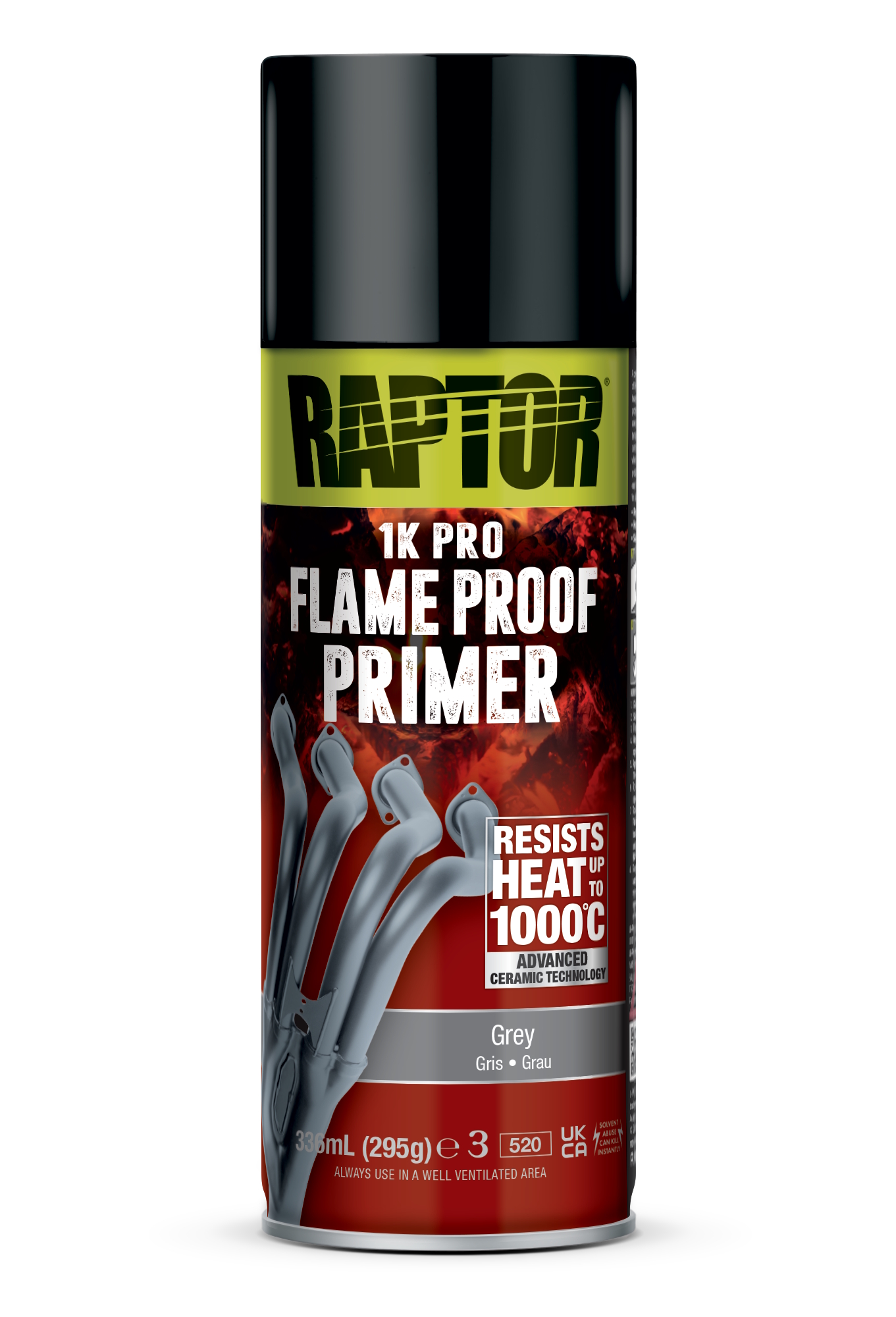 Raptor Flameproof Primer Grey 336ml