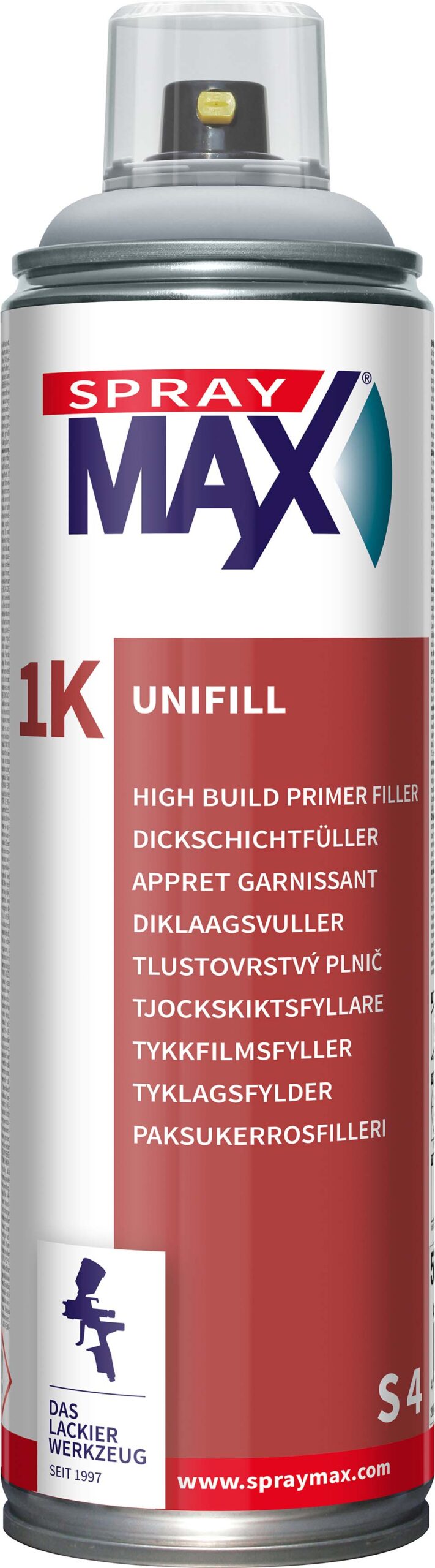 SprayMax 1K Unifill Mellomgrå S4 500 ml