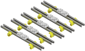 Spanesi 5stk Crossbar Lengde 2000mm m/nr.2 glidesupport
