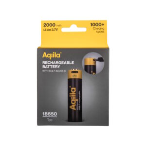 Aqiila Oppladbart USB-C Litium batteri 18650