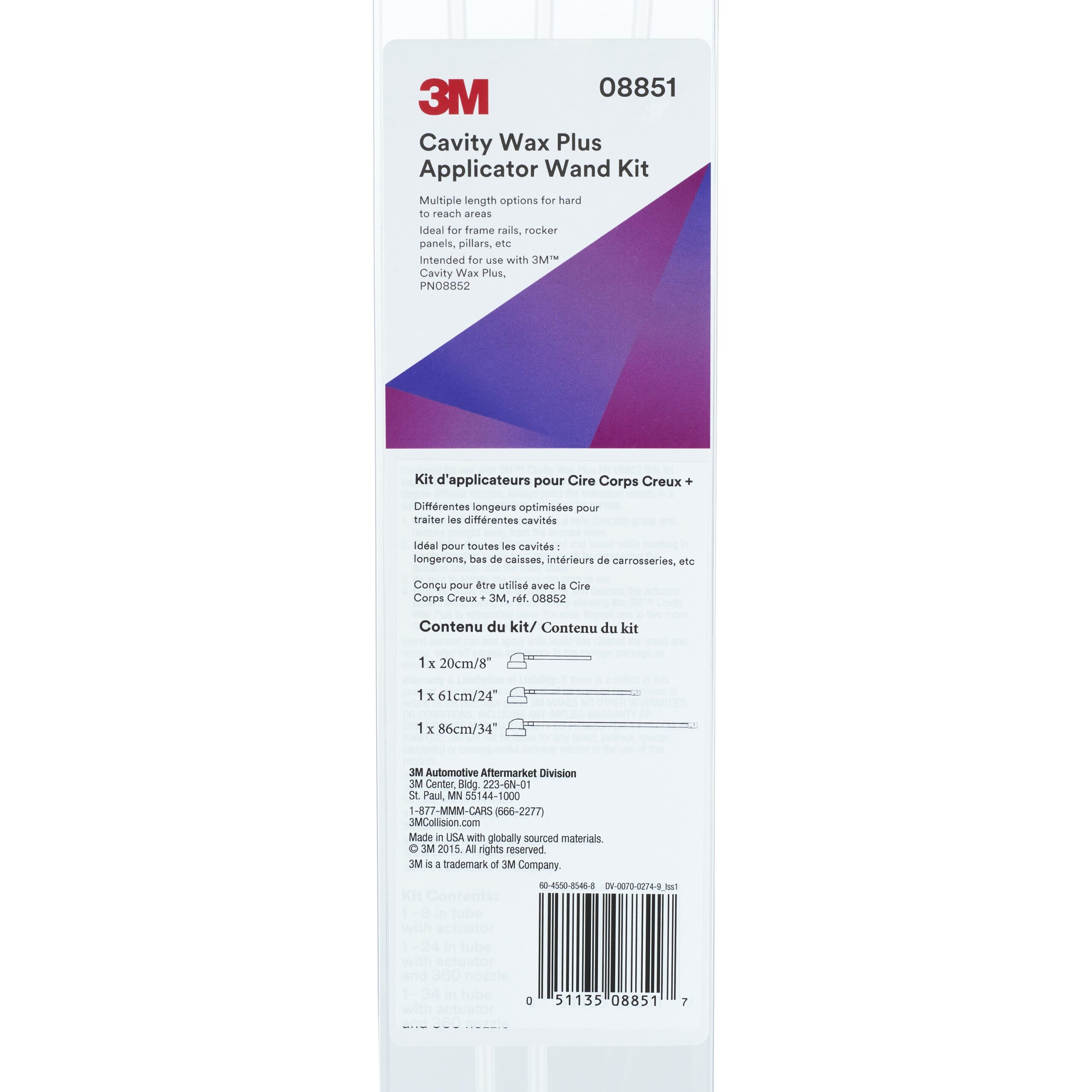 3M 8851WKA Cavity Wax Plus, Applikatorsett, - Bilde 3