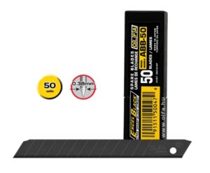 Olfa ABB-50 Bryteblad Sort/Svart 9mm 50-pk