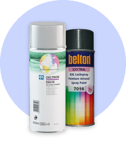 Spraybokser fra PPG Deltron og Belton
